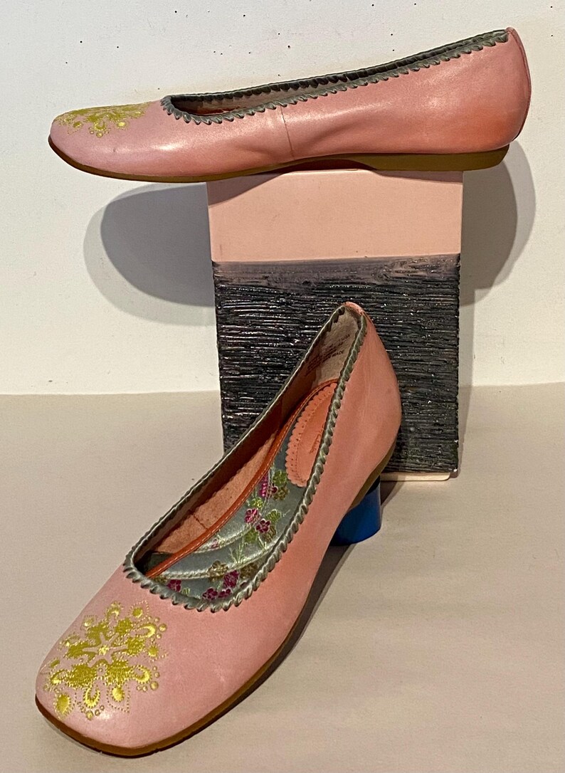 Brittiska broderade läderskor för kvinnor från Clarks bild 6