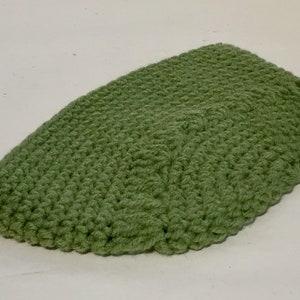 Hand Crocheted Vintage Sage Green Beanie image 8