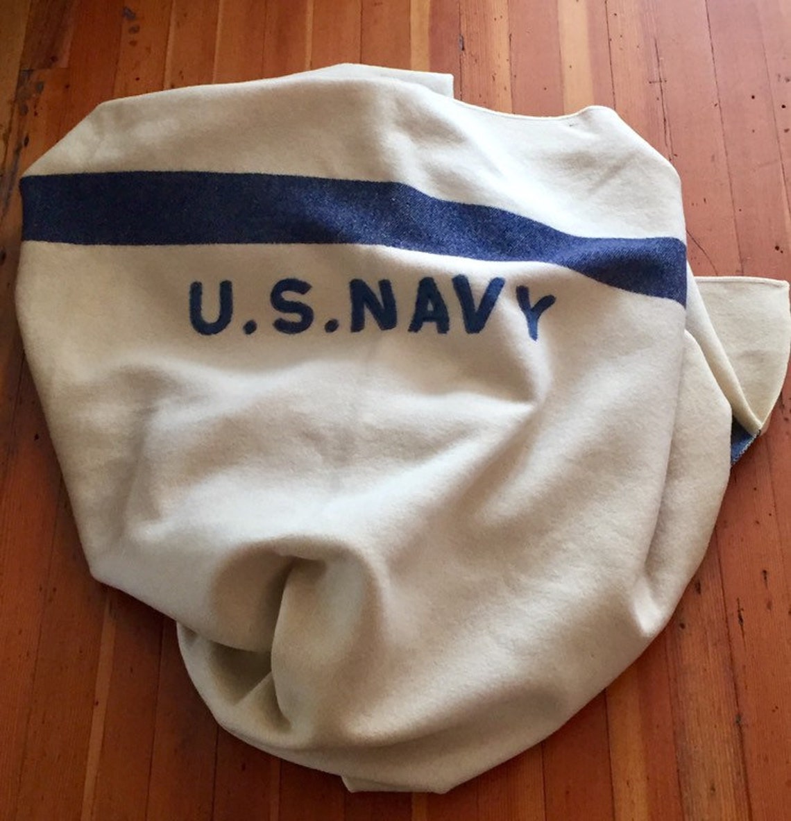 United States Navy Vintage Wool Blanket Etsy