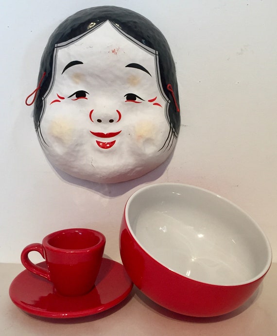Japanese Papiér Maché Dance Mask - image 2