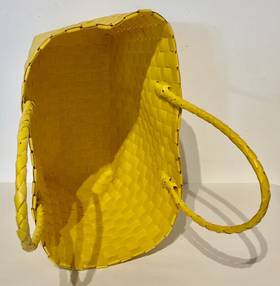 Recycled Yellow Woven Strapping Market Bag - image 8