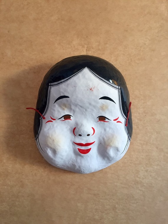 Japanese Papiér Maché Dance Mask - image 1