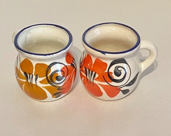 Juego de 2 tazas de cerámica mexicana