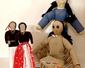アメリカ先住民族 - ナバホ族の民芸人形セット/2 - Etsy 日本