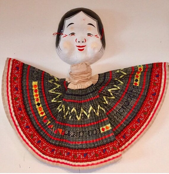 Japanese Papiér Maché Dance Mask - image 5