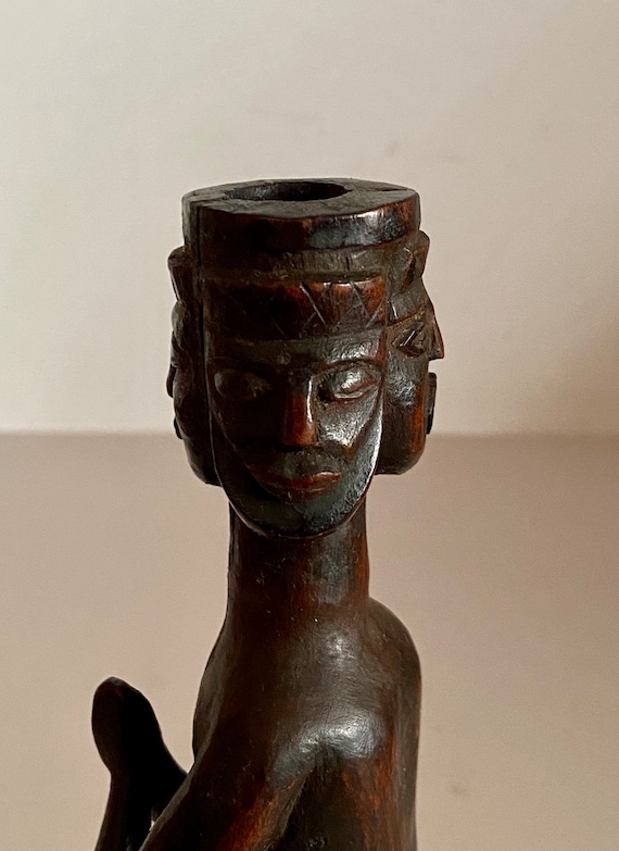 ギニア 西アフリカ 部族の彫刻された木製の精霊像 - Etsy 日本