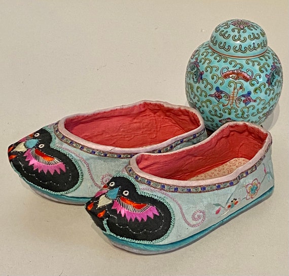 Chinese Silk Childs Slippers - Shoes - image 7