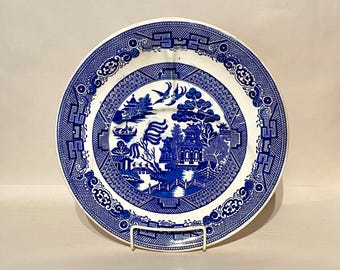 Cena dividida de Blue Willow inglés - Plato para parrilla