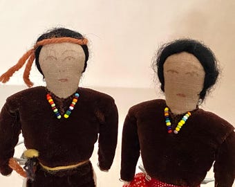 アメリカ先住民族 - ナバホ族の民芸人形セット/2 - Etsy 日本