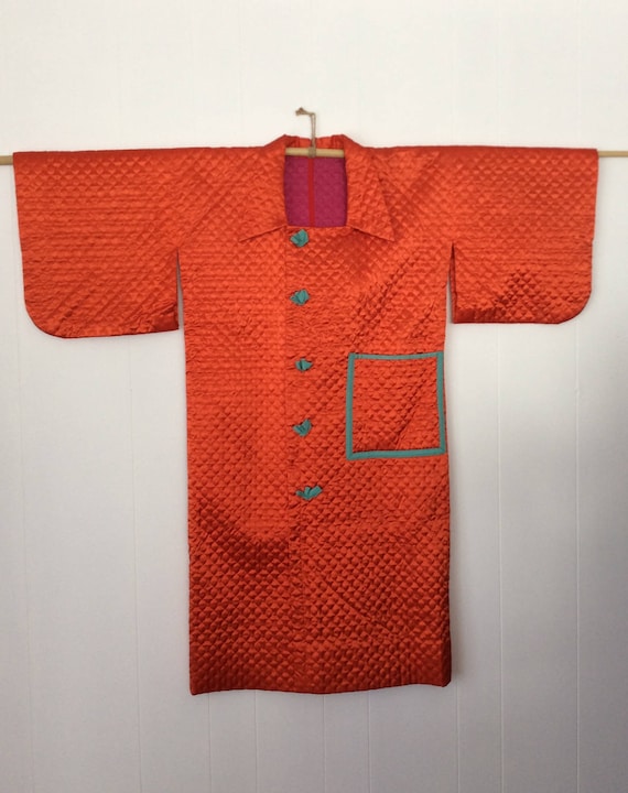Quilted Vintage Kimono Style Robe