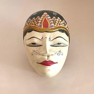 Indonesian Wooden Mask Keepsake Box