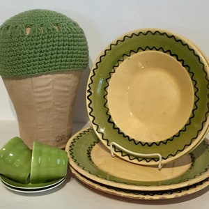 Hand Crocheted Vintage Sage Green Beanie image 7