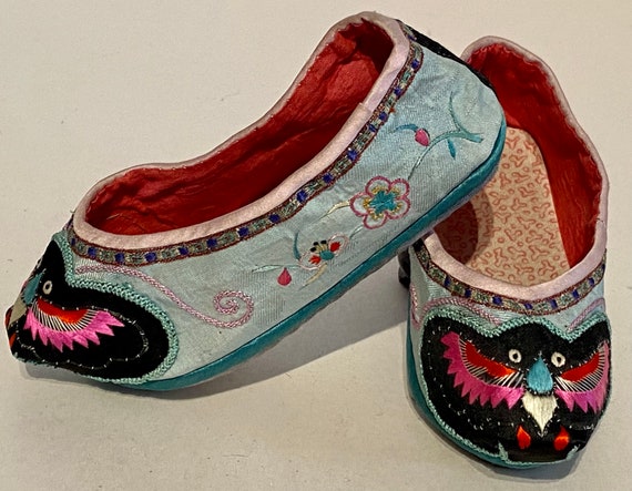 Chinese Silk Childs Slippers - Shoes - image 2