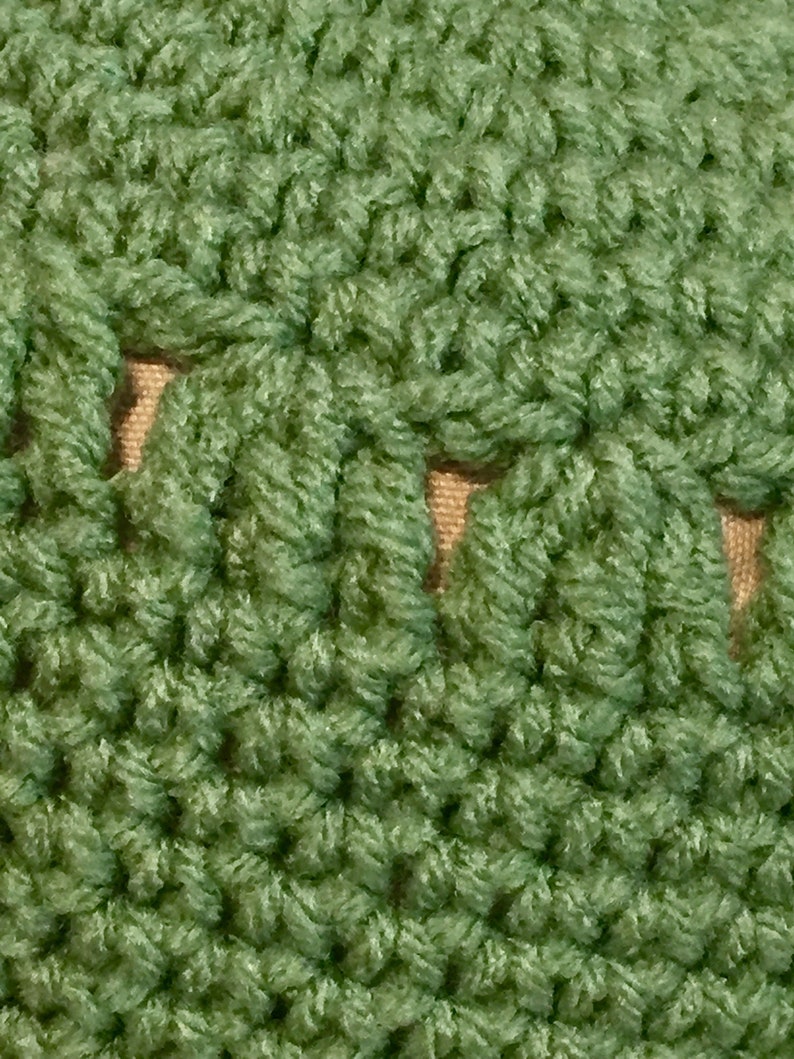 Hand Crocheted Vintage Sage Green Beanie image 10