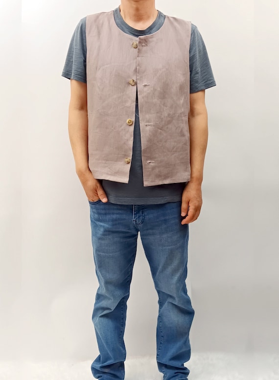 Men's Linen Vest