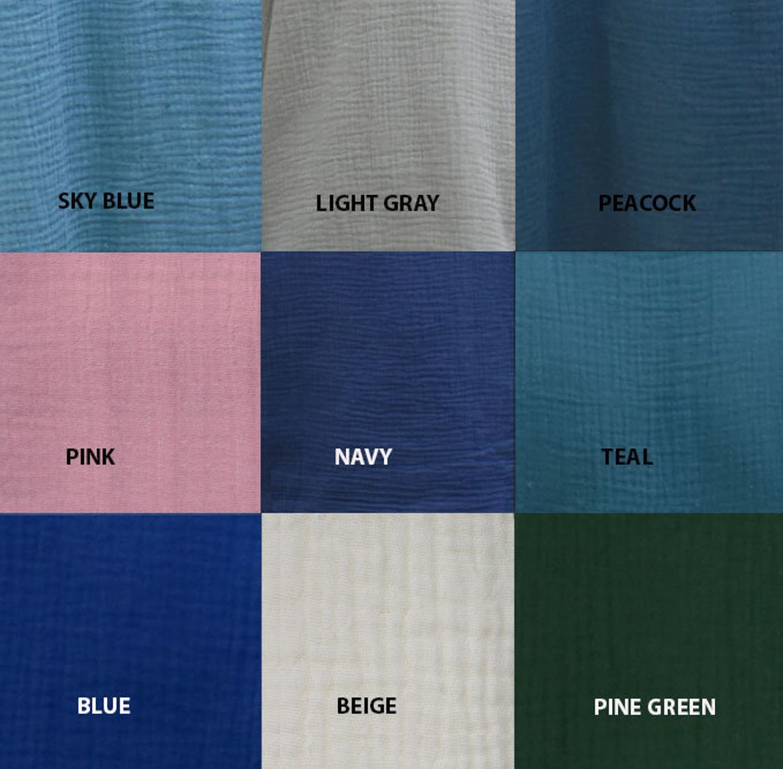 Women's Cotton Gauze Wrap Dress / Short Sleeve Dress With Etsy