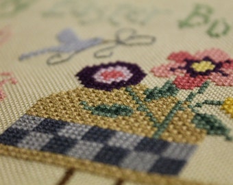 My Easter Bonnet Finished Cross Stitch
