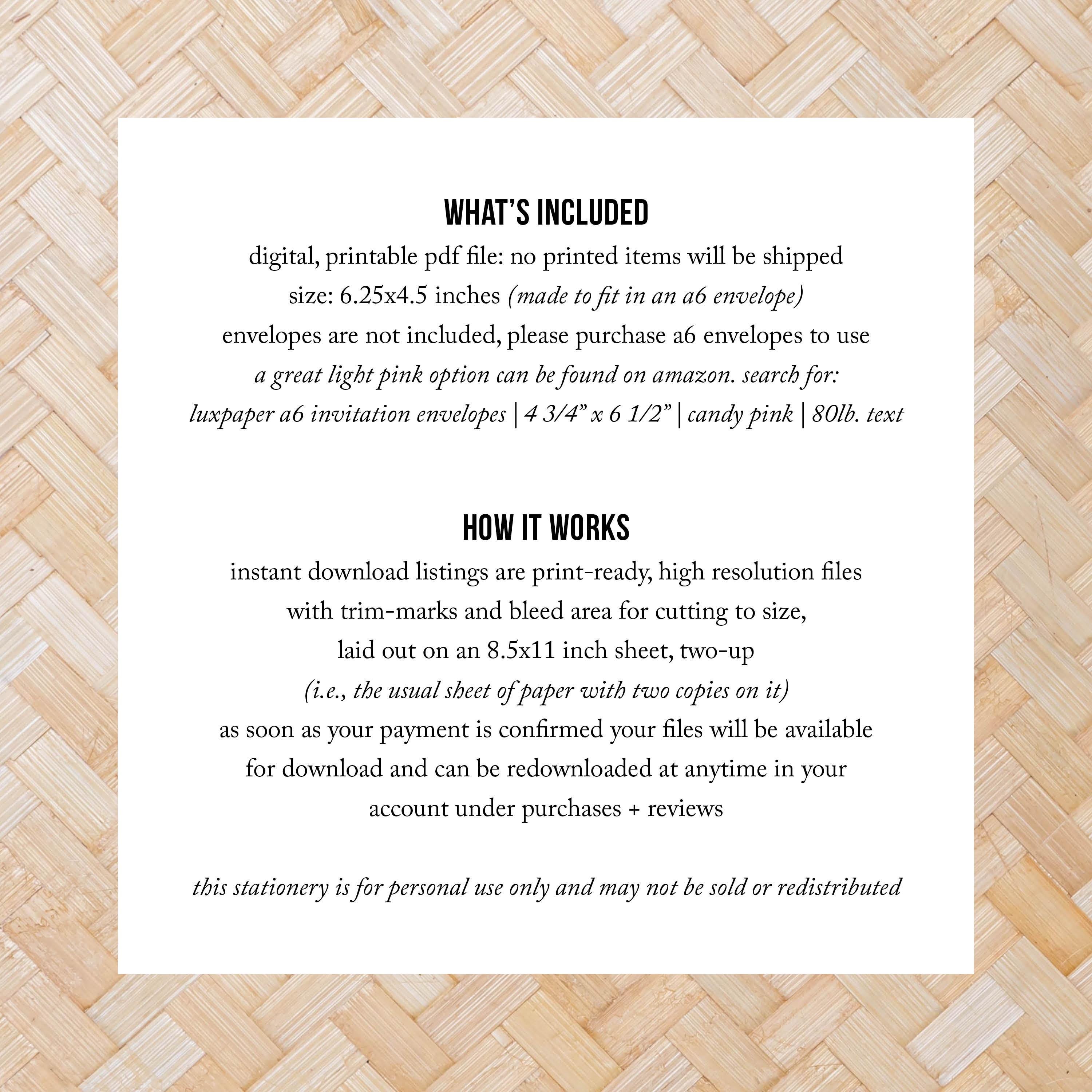 Note Checkerboard Printable Thank You Cards, Checkerboard Pattern, Instant Download ...