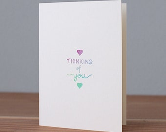 Handmade Thinking of You Card, Card Thinking of You, Card with Thinking of You, Sympathy Card, Card Sympathy, theweetree, The Wee Tree Co.