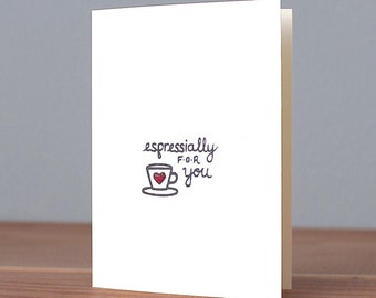 Handmade Espressially For You Card, Coffee Card, Coffee Cup, Coffee Lovers Card Birthday Coffee Card, Coffee Thank You, The Wee Tree Co.