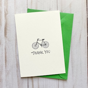 Carte de remerciement vélo, carte avec vélo, cartes vélo, cartes pour cyclistes, carte de remerciement vélo, The Wee Tree Co, The Wee Tree Co., theweetree