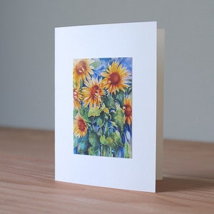 Sunflower Photo Card, Card With Sunflowers, Sunflower Card, Card With Flowers, Sunflower Thank You Card, theweetree, The Wee Tree Co.