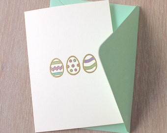 Handmade Easter Egg Card, Card with Easter Eggs, Painted Eggs, Happy Easter Card, The Wee Tree Co., theweetree, weetreeco