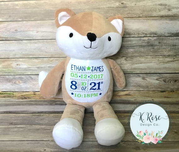 birth stat stuffed animals