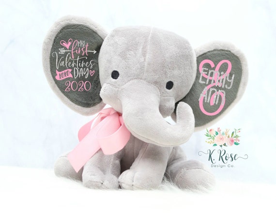 valentine's day elephant stuffed animal