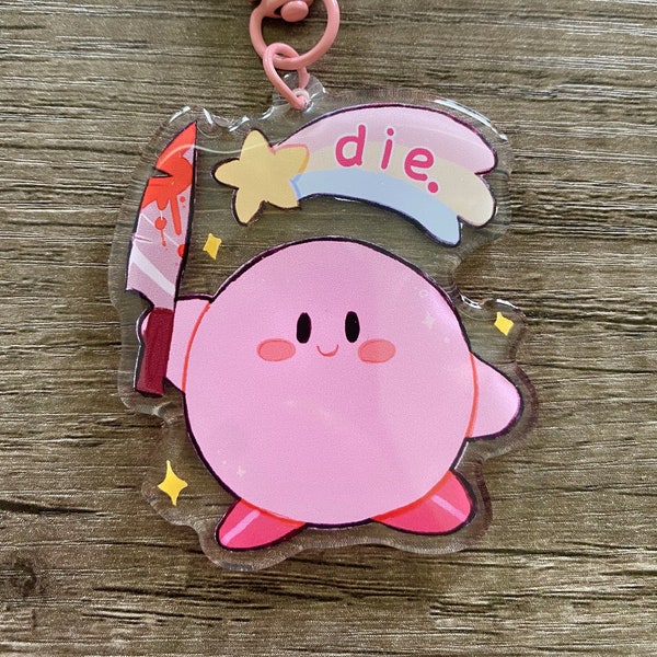 Charm acrílico de Kirby violento