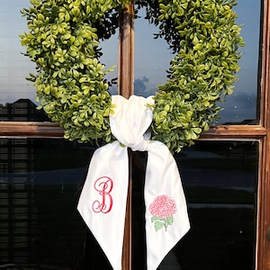 Hydrangea Wreath Sash