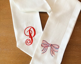 Patriotic Bow Wreath Sash