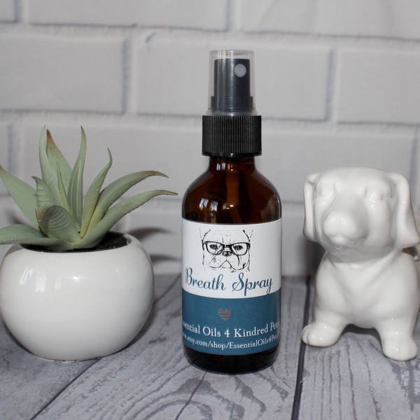 Dog Breath Spray - Bad Breath - Dog Tooth Cleaner - Natural Organic - Clean Healthy Dog Breath Alcohol Free Peppermint Dog Tooth Breath Mint