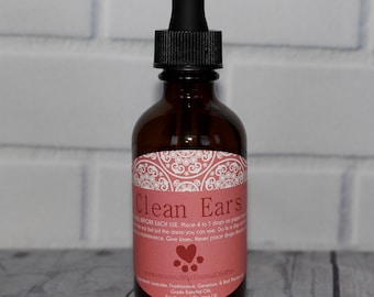 Dog Ear Cleaner, Dirty Dog Ears, Aromatherapy Holistic Ear Wash, Dog Ear Infection, Clean Dog Ears Essential Oils, Ear Cleaner  2oz