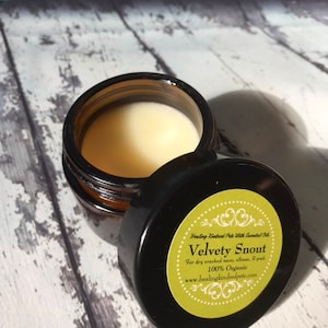 Velvety Snout, Chapped Nose Balm, Organic Dog Nose Balm, Dry Dog Nose, Dog Nose Treatment, Dog Ointment, Dog Skin Care, Salve For Dogs