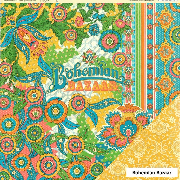 Graphic 45 Bohemian Bazaar 12x12 Double-Sided Loose Sheets