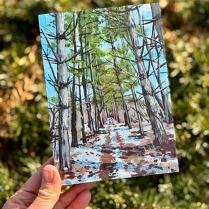 Pine Path Original Acrylic Painting