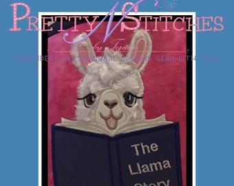 Llama Applique Embroidery Design for 5X7 hoop