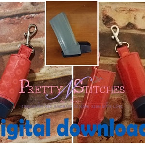 DIGITALE DATEI ITH Stickdateien Basic Inhalator Halter für Inhalationsgeräte von Ventolin im 4X4 Rahmen (bitte siehe zweite Foto Maße in Beschreibung).