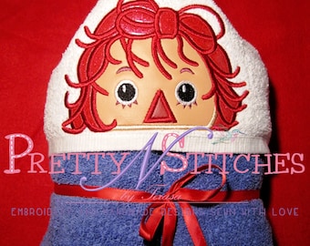 Digital Download 5X7 Raggedy Ann Inspired Peeker Applique Embroidery Deisgns for (5X7 Hoop)