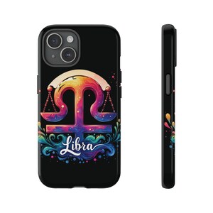 Retro Libra Sign Tough Phone Case: Horoscope Design