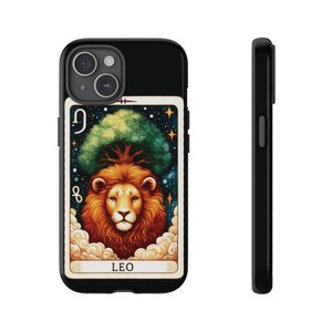 Carta de Tarô Horóscopo do Signo de Leão - O Leão! Capa de Celular Resistente para Apple iPhone, Samsung Galaxy e Dispositivos Móveis Google Pixel.