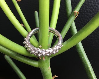 granulated statement ring
