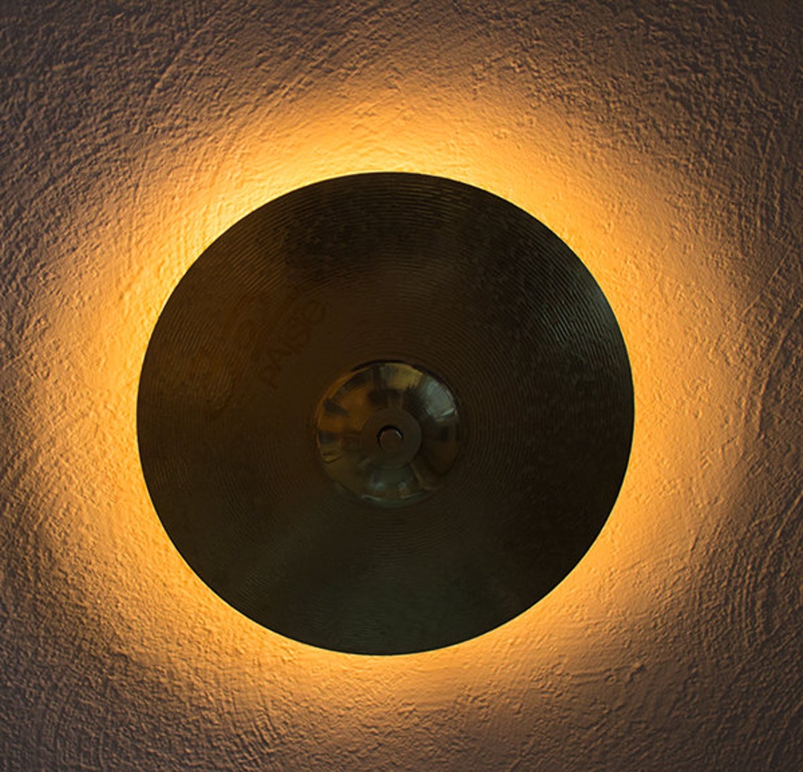 Brass Drum Cymbal Ceiling or Wall Sconce Perfect Etsy