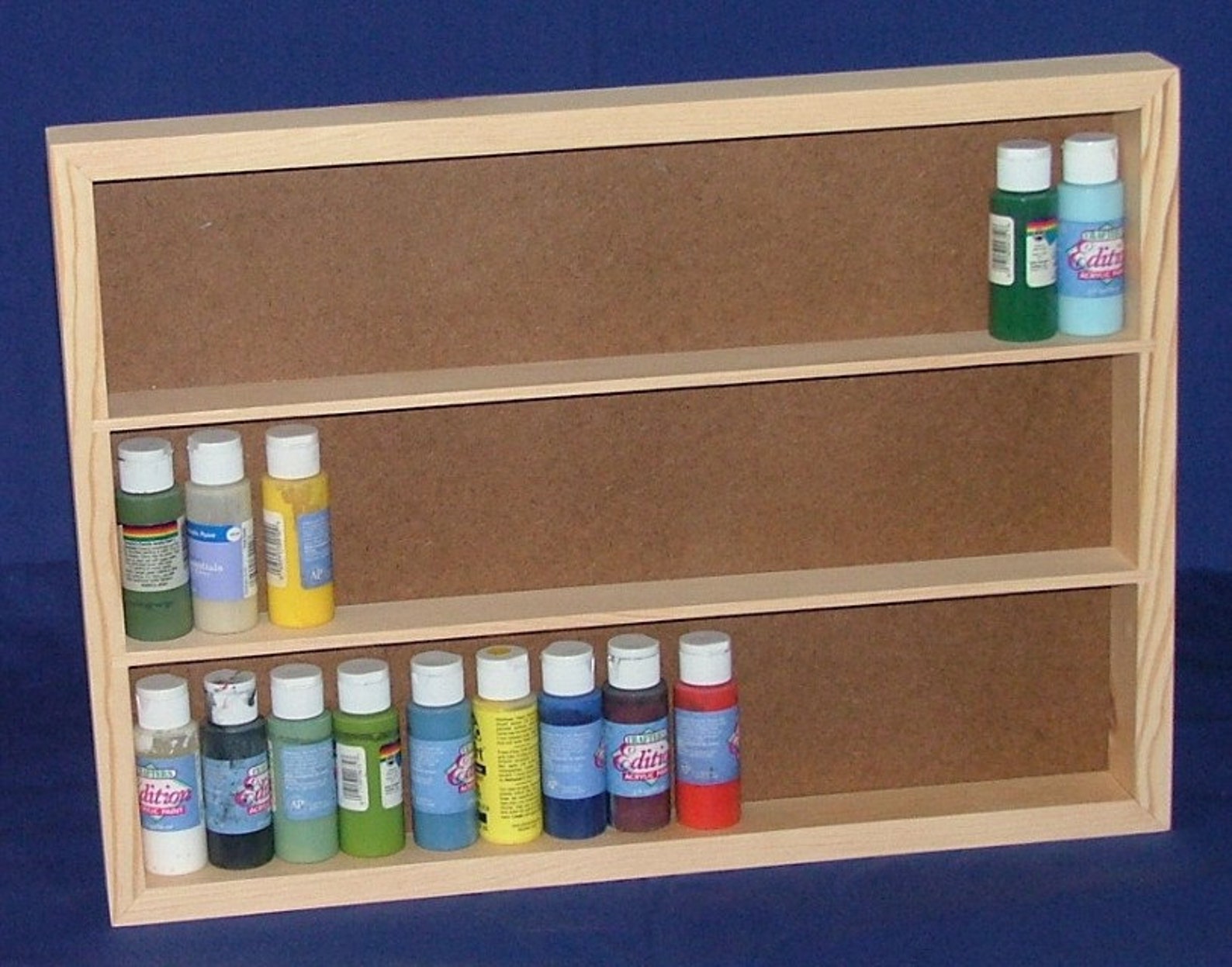 Pine Craft and Tole Paint Storage Shelf Etsy
