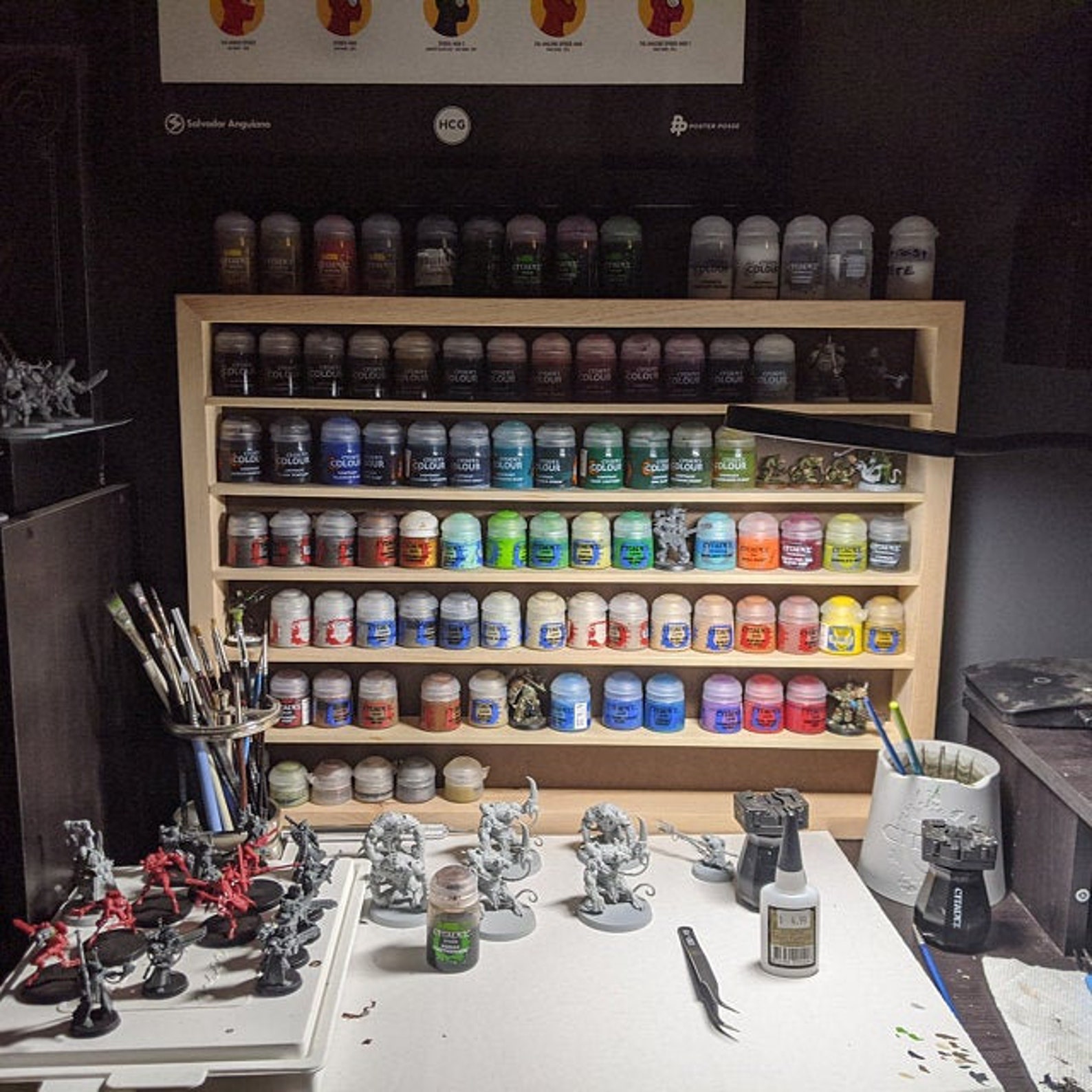 Pine Model Paint Storage Shelf 5 Shelf Etsy UK