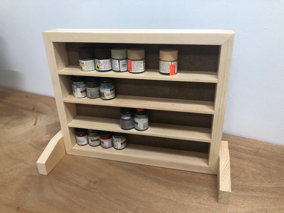 Benchtop Paint Storage Shelf. Narrow Spacing Etsy
