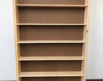 Large 3" Deep  Display / Storage Shelf 34" x 22" with craft paint 5-1/4" spacing, 5 shelves, 6 spaces total