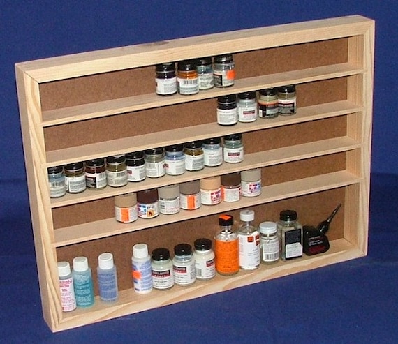 Pine Model Paint Storage Shelf 4 Shelf 