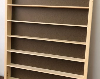 Large 2" Deep Display / Storage Shelf 34" x 22" with wide 3-3/4" spacing, Vallejo scale model paint
